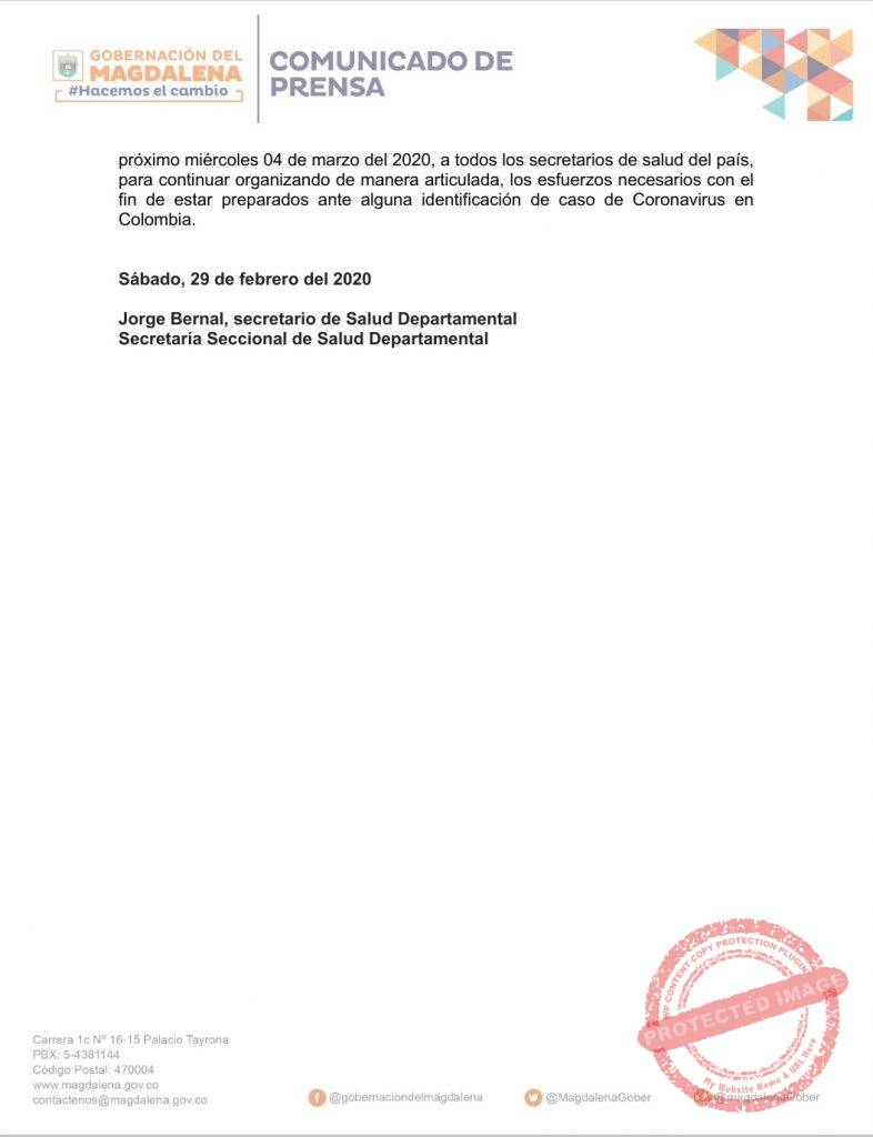 comunicado de prensa